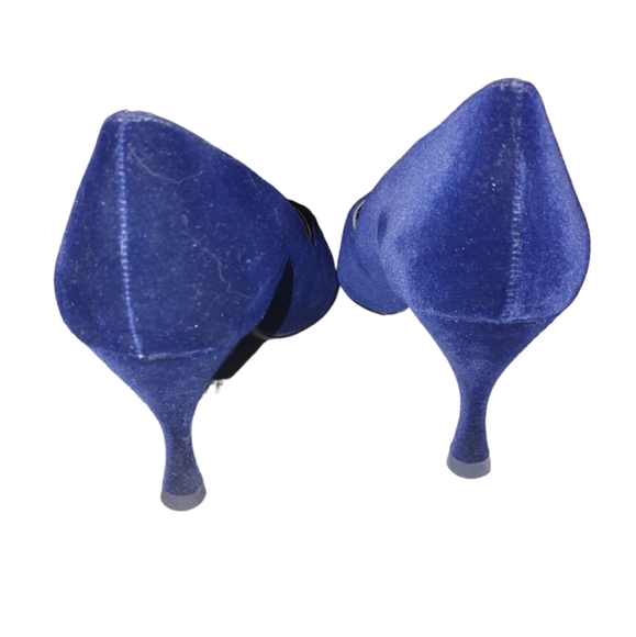 Nina Blue Sueded Pumps - Picture 4 of 7